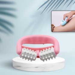 6405-manual-round-handle-plastic-2-rollers-massage-roller-cellulite-roller-for-legs-arms-back-muscle-pain-relief-and-muscle-relaxation