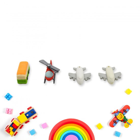 4567_vehicle_eraser_4pc_set