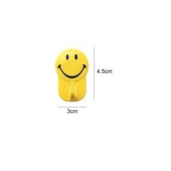 604-plastic-self-adhesive-smiley-face-hooks-1-kg-load-capacity-6pcs