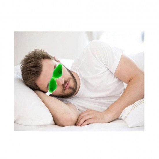 0403-cold-eye-mask-with-stick-on-straps-green