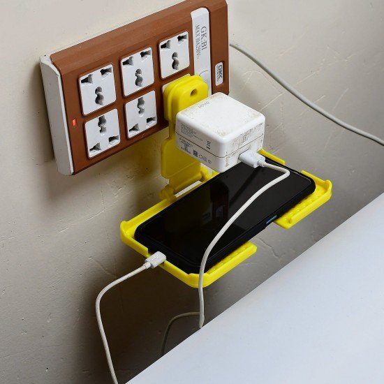 6498-multi-purpose-wall-holder-stand-for-charging-mobile-just-fit-in-socket-and-hang-yellow 6498-multi-purpose-wall-holder-stand-for-charging-mobile-just-fit-in-socket-and-hang-yellow