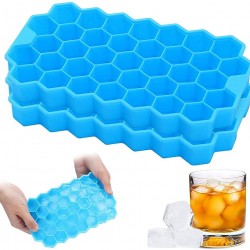 7161-flexible-silicone-honeycomb-design-37-cavity-ice-cube-moulds-trays-small-cubes-for-whiskey-tray-for-fridge-multicolor