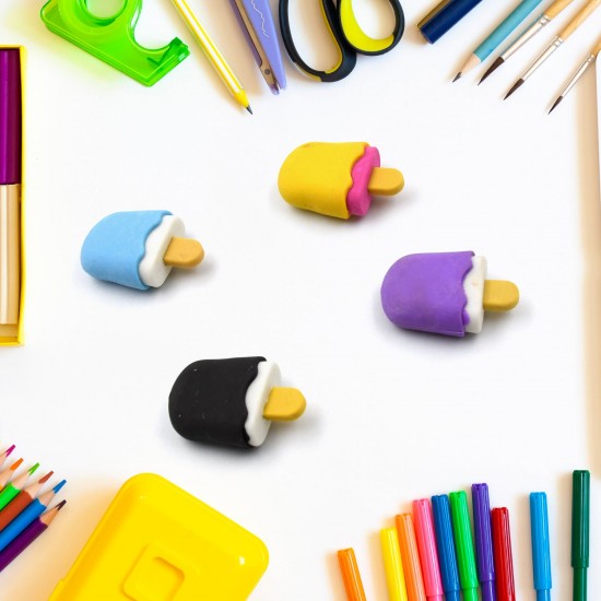 cone-donut-lolipop-ice-cream-eraser-for-girls-boys-eraser-for-school-bday-return-gift-party-doughnut-lollipop-ice-cream-theme-shape-erasers-pencils-set-for-kids-educational-stationary-kit-school-supplies-1-set-4-pc-1
