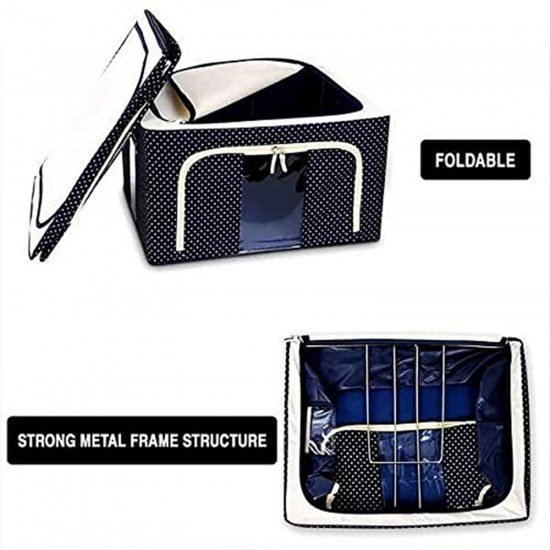 foldable-steel-frame-clothes-living-storage-organizer