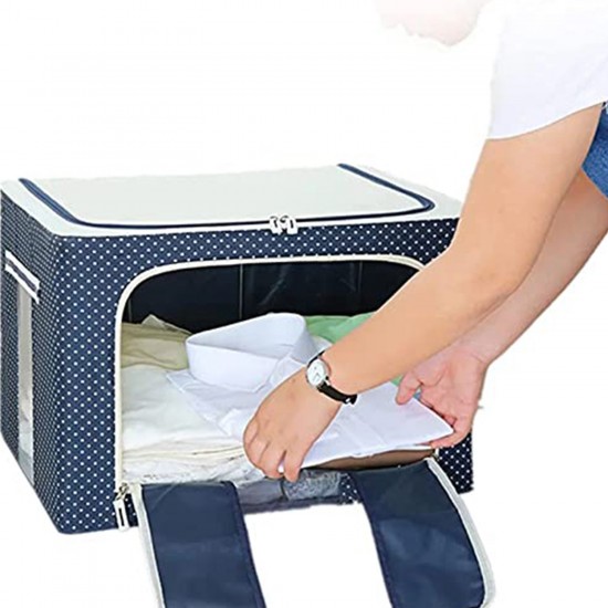 foldable-steel-frame-clothes-living-storage-organizer