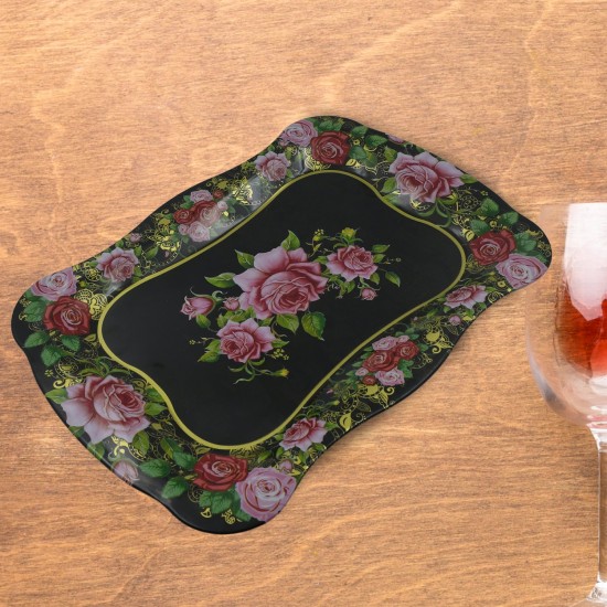 stainless-steel-flower-printed-serving-tray stainless-steel-flower-printed-serving-tray