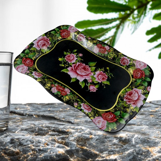 stainless-steel-flower-printed-serving-tray stainless-steel-flower-printed-serving-tray