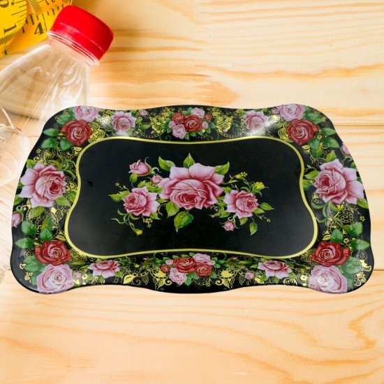 stainless-steel-flower-printed-serving-tray stainless-steel-flower-printed-serving-tray
