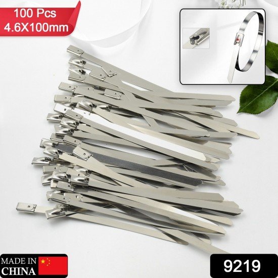 9074-stainless-steel-cable-tie-used-for-solar-industrial-and-home-improvement-multipurpose-high-strength-self-locking-zip-ties-multi-purpose-tie-portable-rustproof-100pcs-wide-application-zip-tie-set-for-building-4-6x-200mm-100-pcs-set
