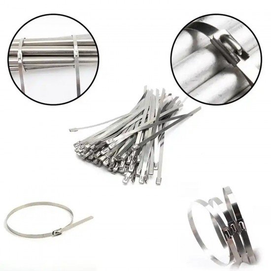 9074-stainless-steel-cable-tie-used-for-solar-industrial-and-home-improvement-multipurpose-high-strength-self-locking-zip-ties-multi-purpose-tie-portable-rustproof-100pcs-wide-application-zip-tie-set-for-building-4-6x-200mm-100-pcs-set