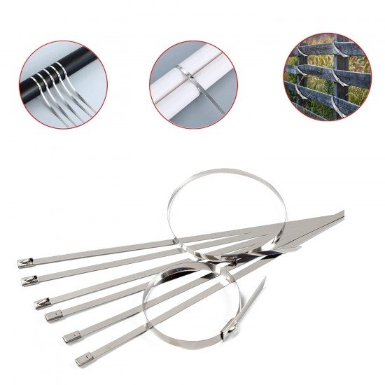 9074-stainless-steel-cable-tie-used-for-solar-industrial-and-home-improvement-multipurpose-high-strength-self-locking-zip-ties-multi-purpose-tie-portable-rustproof-100pcs-wide-application-zip-tie-set-for-building-4-6x-200mm-100-pcs-set