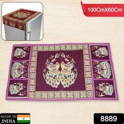 cotton-fridge-top-cover-peacock-design