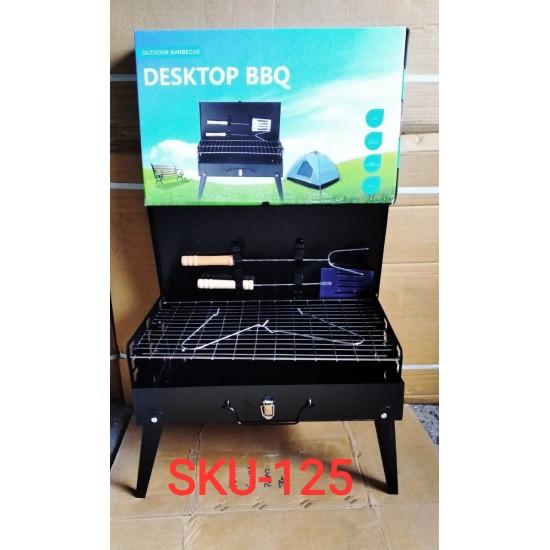 125-stainless-steel-briefcase-style-barbecue-grill-toaster-medium-black 125-stainless-steel-briefcase-style-barbecue-grill-toaster-medium-black