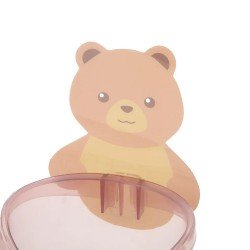 7943-multipurpose-wall-mount-toothbrush-holder-plastic-stand-for-toothpaste-comb-brush-cream-lotion-kids-bathroom-cup-drain-waterproof-self-adhesive-teddy-bear