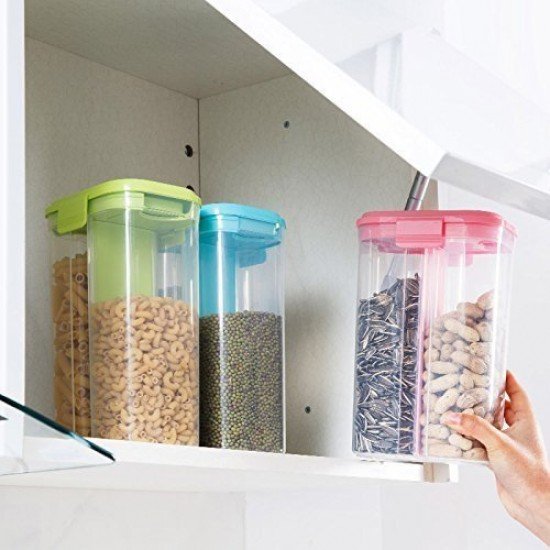 2147-plastic-2-sections-air-tight-transparent-food-grain-cereal-storage-container-2-ltr