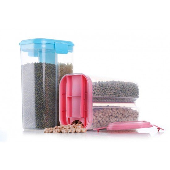 2147-plastic-2-sections-air-tight-transparent-food-grain-cereal-storage-container-2-ltr