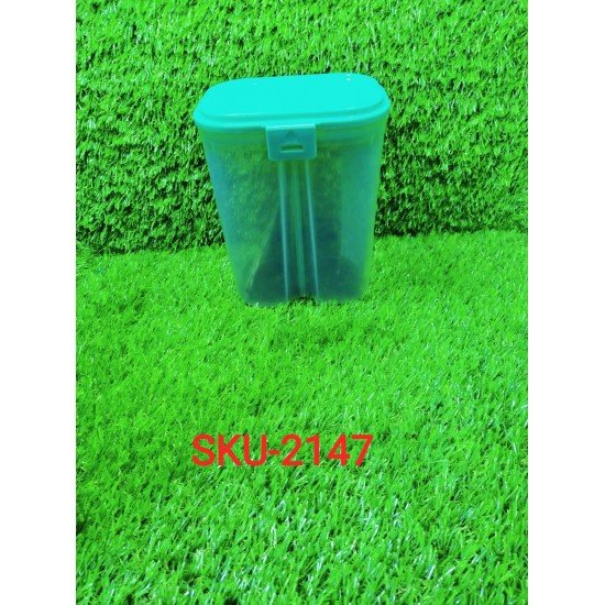 2147-plastic-2-sections-air-tight-transparent-food-grain-cereal-storage-container-2-ltr