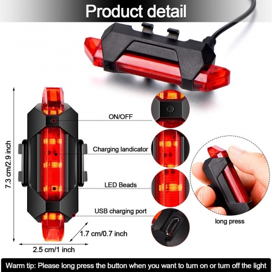 1561-rechargeable-bicycle-front-waterproof-led-light-red 1561-rechargeable-bicycle-front-waterproof-led-light-red