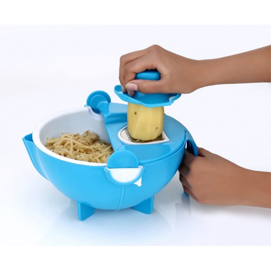 2214-multifunctional-vegetable-fruits-cutter-shredder-with-rotating-drain-basket