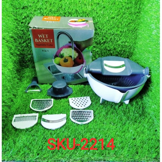 2214-multifunctional-vegetable-fruits-cutter-shredder-with-rotating-drain-basket