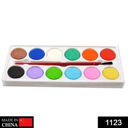 1123-painting-water-color-kit-12-shades-and-paint-brush-13-pcs