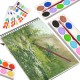 1123-painting-water-color-kit-12-shades-and-paint-brush-13-pcs