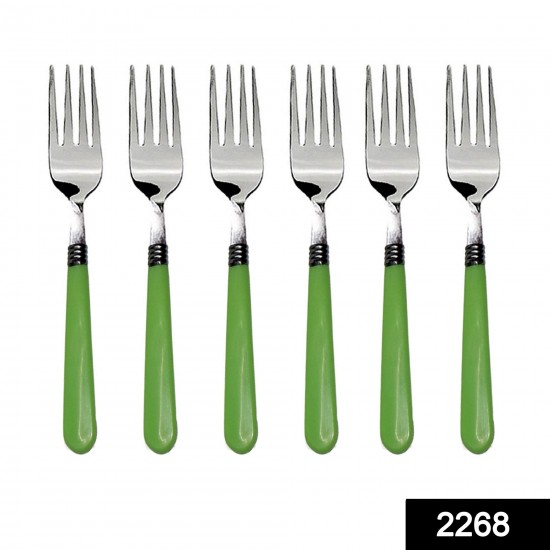 2268-stainless-steel-forks-with-comfortable-grip-dining-fork-set-of-6-pcs