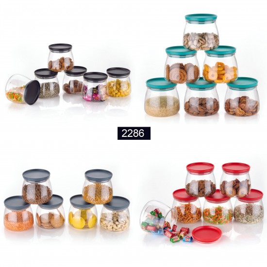 2286-matka-shaped-jar-with-air-tight-leak-proof-lid-multicolour-set-of-6 2286-matka-shaped-jar-with-air-tight-leak-proof-lid-multicolour-set-of-6