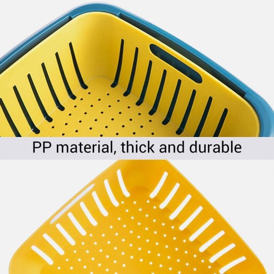 double-layer-food-drainer-washing-basket-with-collapsible-strainers-colander double-layer-food-drainer-washing-basket-with-collapsible-strainers-colander