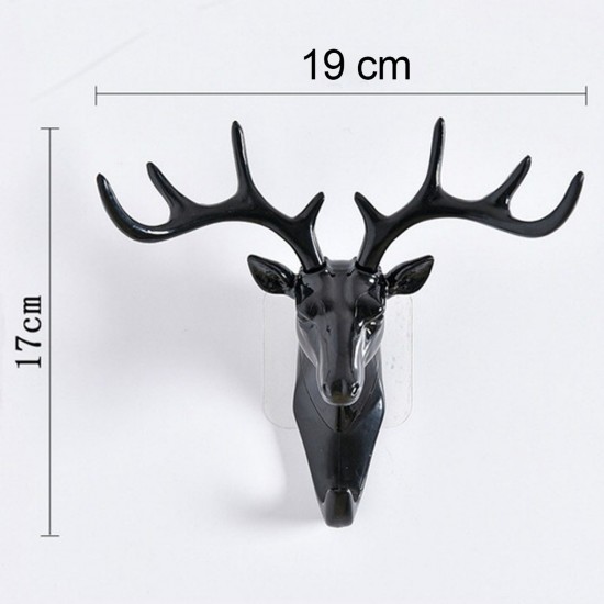 1743-deer-head-self-adhesive-wall-door-hook-hanger