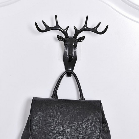 1743-deer-head-self-adhesive-wall-door-hook-hanger