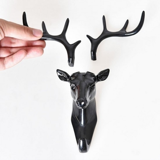 1743-deer-head-self-adhesive-wall-door-hook-hanger