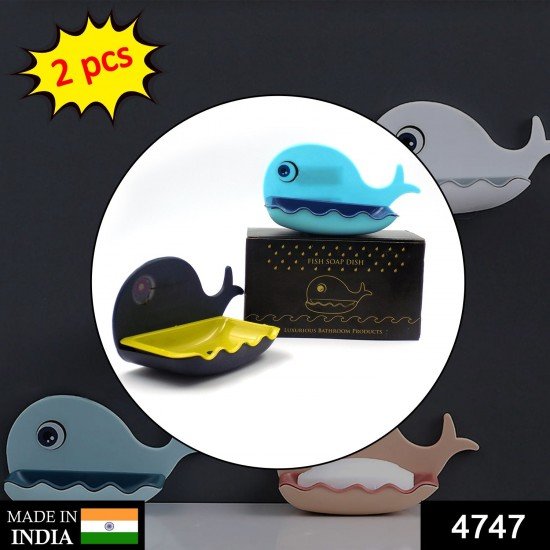 4747-fish-shape-soap-dish-box-case-holder-plastic-soap-holder-pack-of-2pc