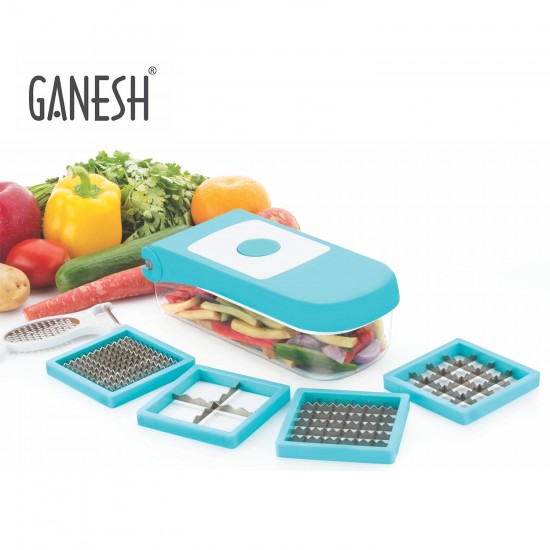 8108-ganesh-7-in-1-plastic-vegetable-dicer-blue 8108-ganesh-7-in-1-plastic-vegetable-dicer-blue