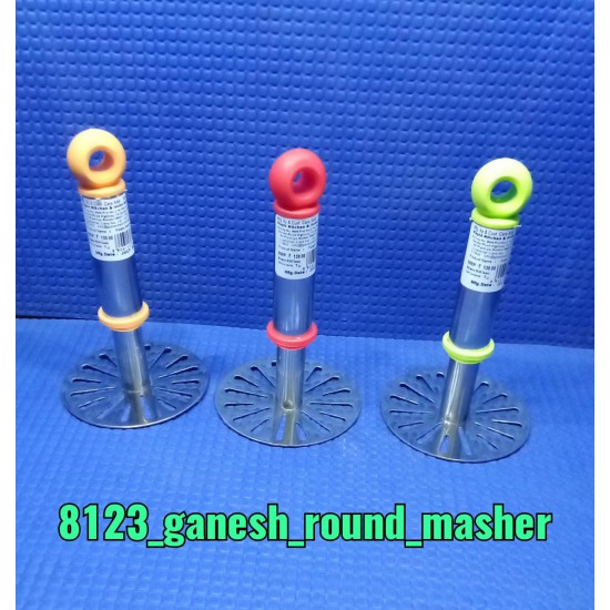 8123-ganesh-potato-pav-bhaji-masher-with-plastic-handle-silver-plastic-oval-pav-masher-potato-1-piece-smasher-handle-multicolor