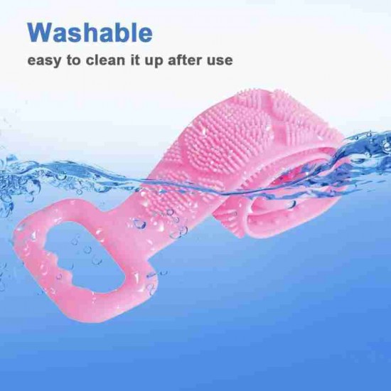 7275-silicone-body-back-scrubber-double-side-bathing-brush-for-skin-deep-cleaning-scrubber-belt