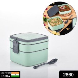 2860-green-double-layer-portable-lunch-box-stackable-with-carrying-handle-and-spoon-lunch-box-bento-lunch-box