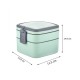 2860-green-double-layer-portable-lunch-box-stackable-with-carrying-handle-and-spoon-lunch-box-bento-lunch-box