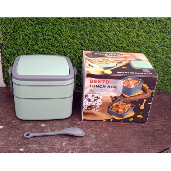 2860-green-double-layer-portable-lunch-box-stackable-with-carrying-handle-and-spoon-lunch-box-bento-lunch-box