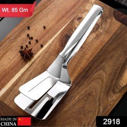 2918-multifunction-cooking-serving-turner-frying-food-tong-stainless-steel-steak-clip-clamp-bbq-kitchen-tong
