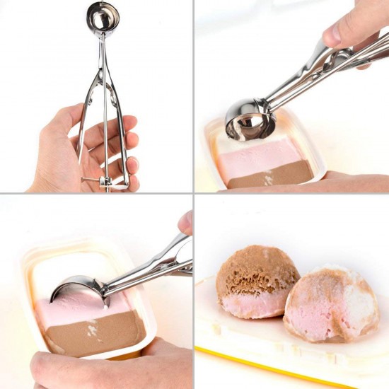 2408-ice-cream-serving-scoop-stainless-steel-premium-quality-ice-cream-serving-spoon-scooper-with-trigger-release-small