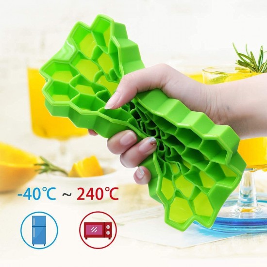 7161-flexible-silicone-honeycomb-design-37-cavity-ice-cube-moulds-trays-small-cubes-for-whiskey-tray-for-fridge-multicolor