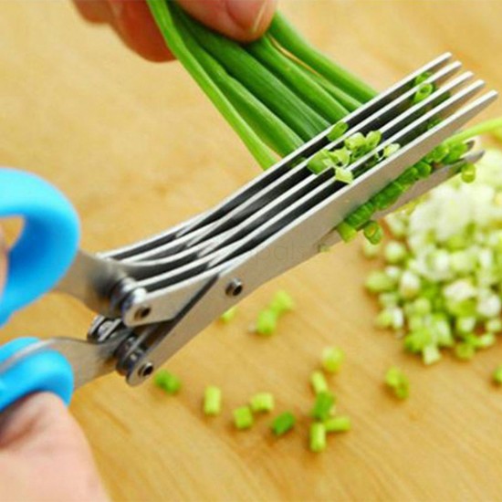 1651-multifunction-vegetable-stainless-steel-herbs-scissor-with-5-blades